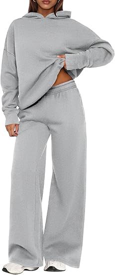PrettyGarden Womens Sweatsuits 2Jumpstart SalePiece Set Casual Winter Long Sleeve HoodieLoose Wide Leg Sweatpants Fall Tracksuit